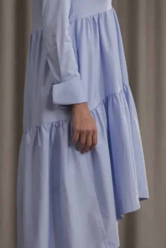 Clarette pitkähihainen mekko, light blue