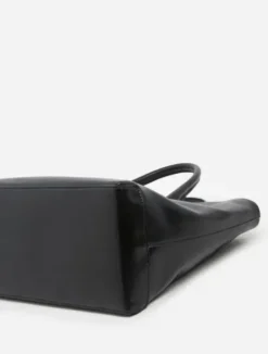 Flattered - Lola tote bag leather, black