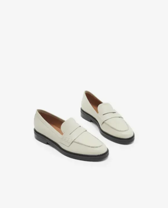 Flattered - Sara nahkaloaferit, creme