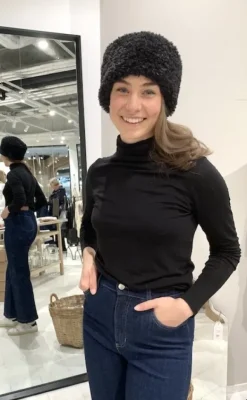 Gauhar - Faux fur tekoturkishattu, black