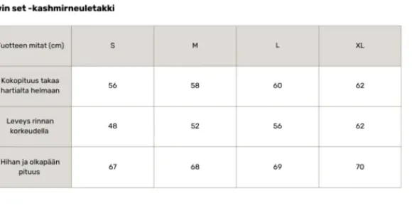 Karla cashmere neuletakki, cream