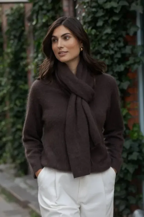 Karlee cashmere neule, dark chocolate