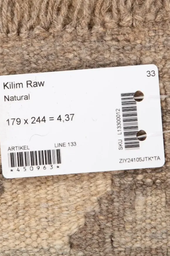 Kelim matto, natural #614 / 179 x 244 cm