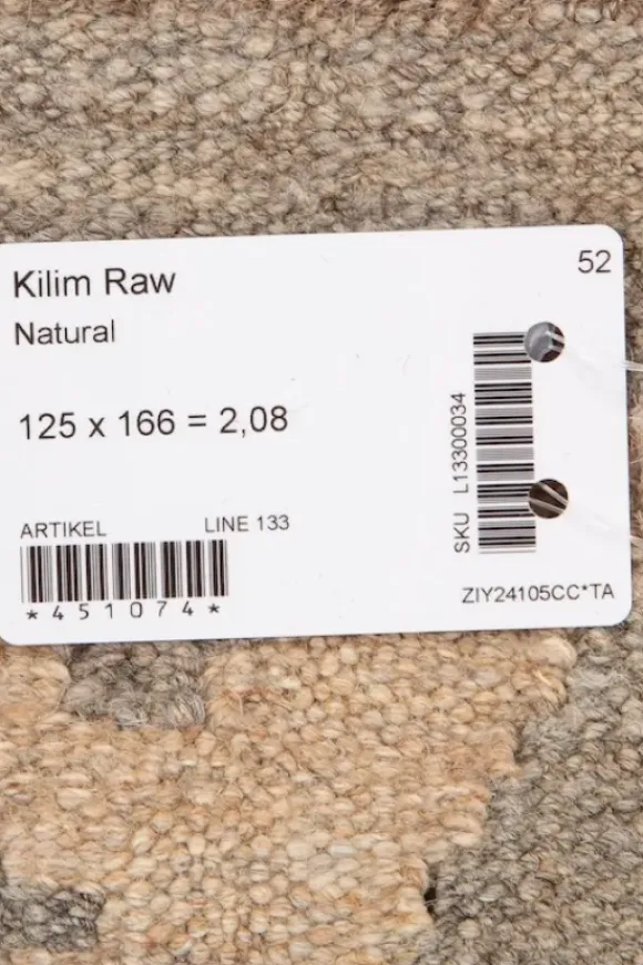 Kelim matto, natural #610 / 125x166cm