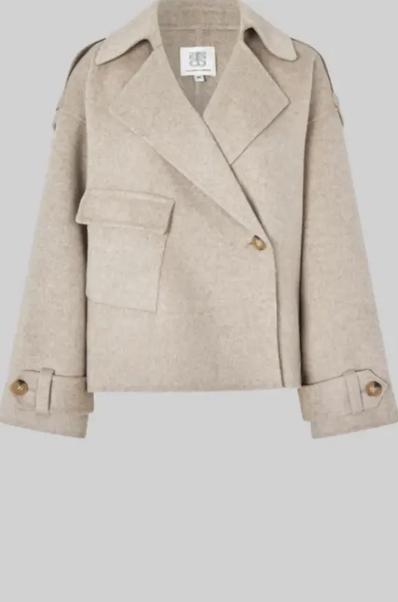Walance lyhyt villakangastakki, beige melange